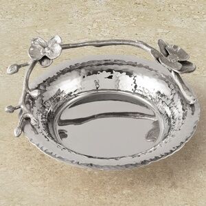 Michael Aram White Orchid Wine Coaster Floral Tray